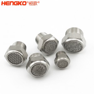 專業定制燒結不銹鋼平頭錐形消聲器工業除塵消音降噪氣動元件，應用于鼓風機