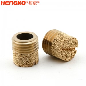 廠家生產加工1分2分4分8分青銅HD型消音器耐高溫消音降噪，氣動元件電磁閥堵頭消音器