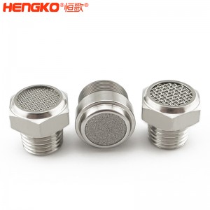 專業定制燒結不銹鋼平頭錐形消聲器工業除塵消音降噪氣動元件，應用于鼓風機