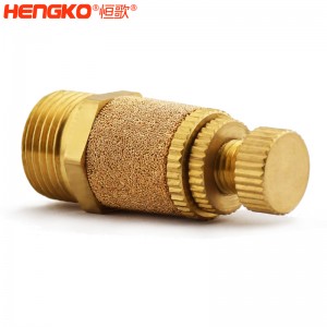 恒歌優(yōu)質金屬燒結HSD型調速銅氣動排氣消聲器過濾器 汽車降噪氣閥消聲器